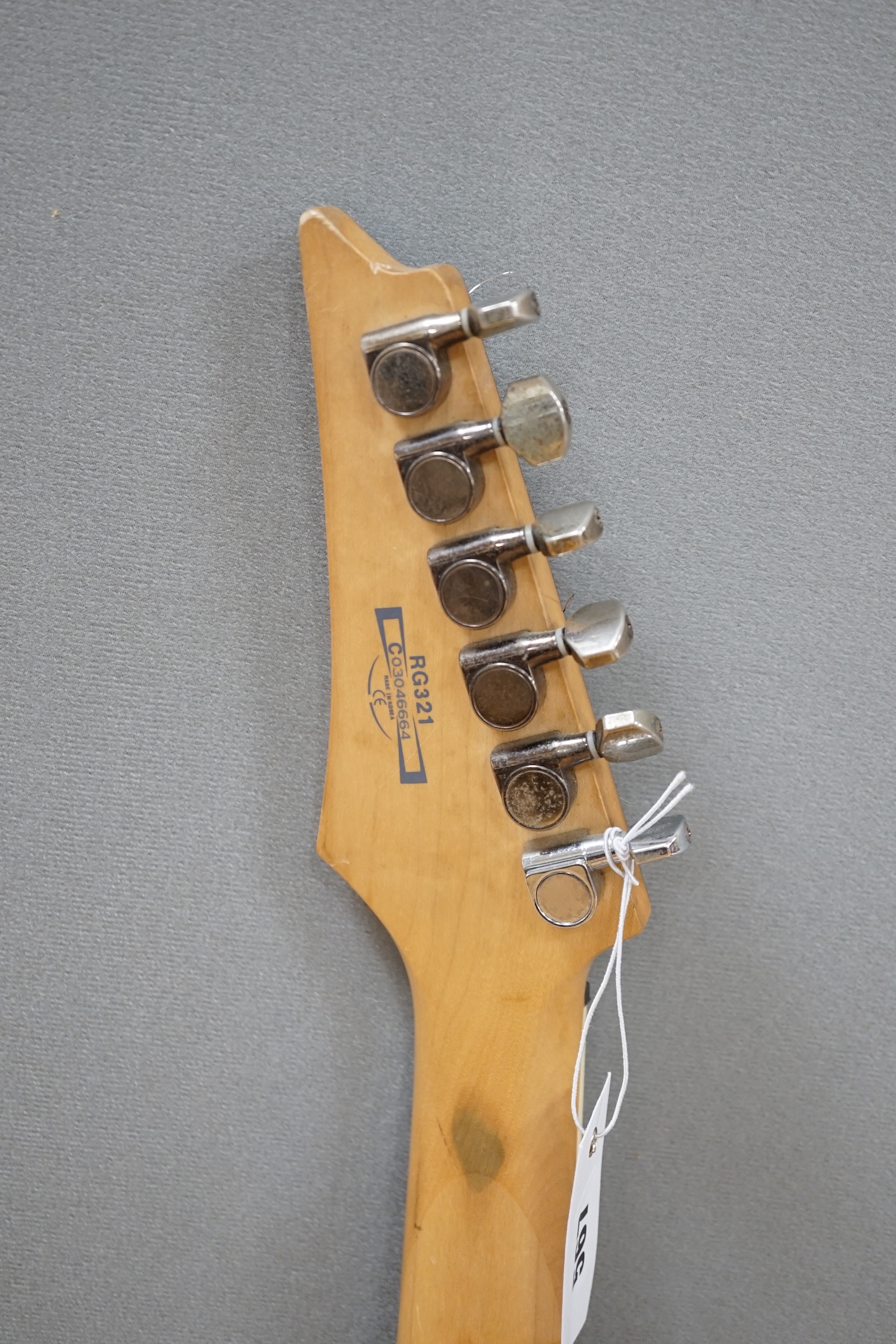 An Ibanez RG series electric guitar